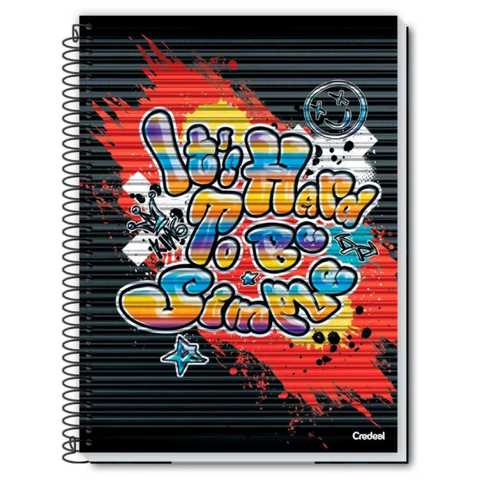 Caderno capa dura 10 matérias 160 folhas masculino My Collection Credeal - #9