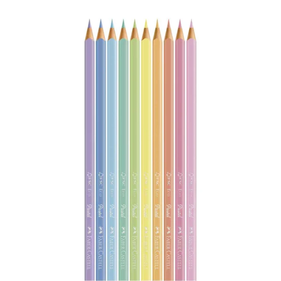 Lápis de cor Faber-Castell com 10 unidades pastel
