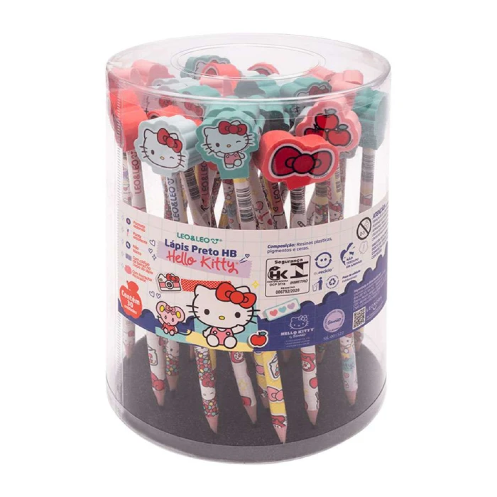 Lápis de Escrever com Borracha Hello Kitty – 1 Unidade | Leo&Leo