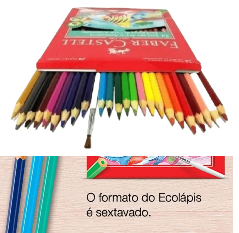 Lápis de Cor Aquarelável Faber-Castell 24 Cores – Crie Efeitos Incríveis com Água! - #3