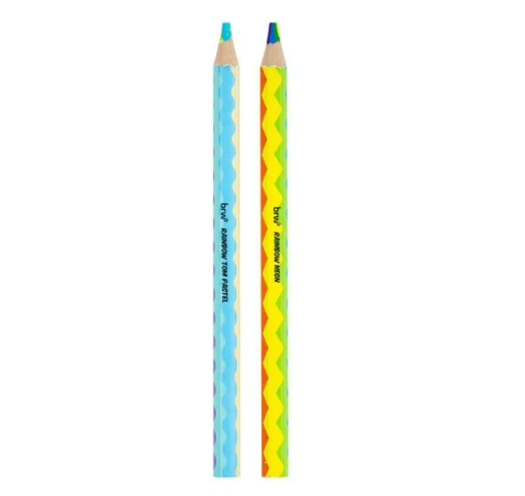 Lápis de cor jumbo rainbow pastel/neon com 02 unidades blister