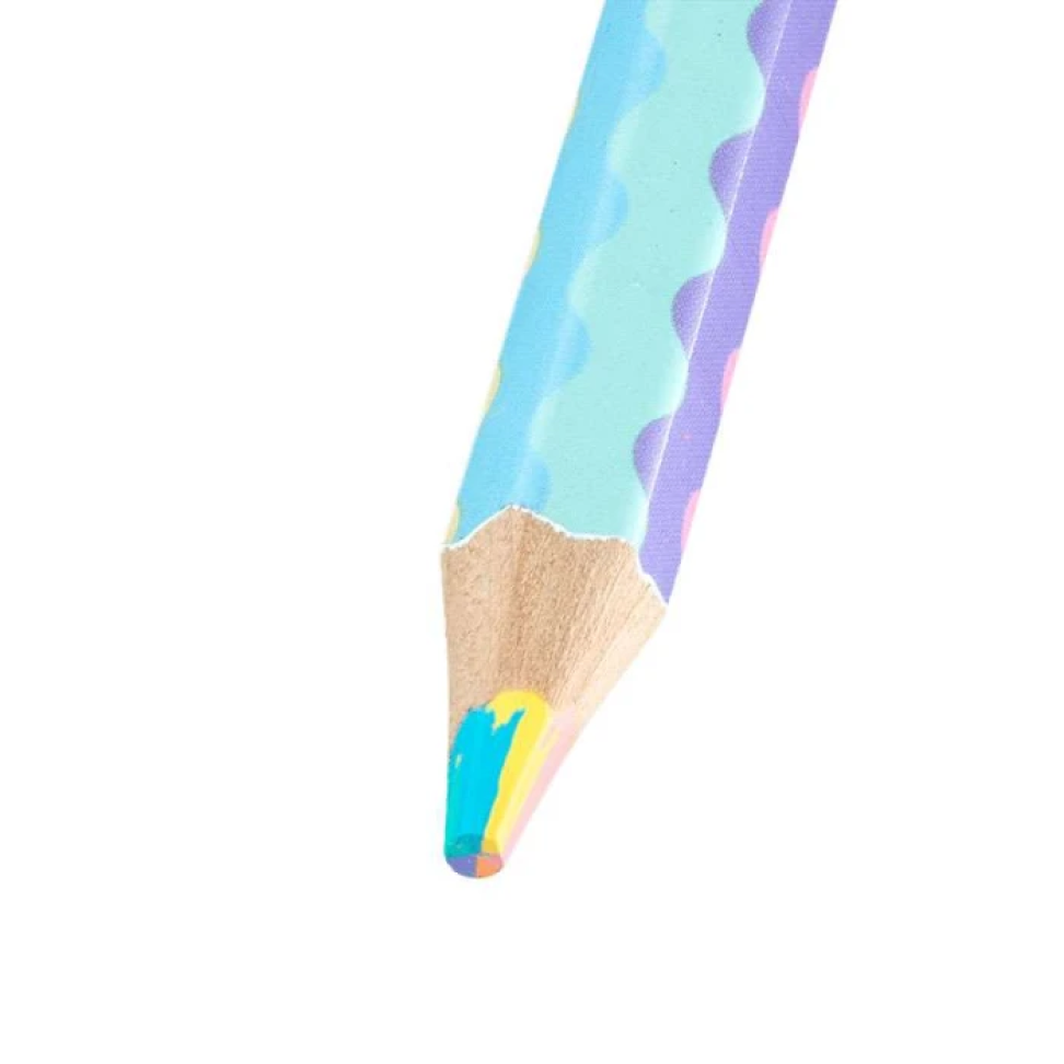 Lápis de cor jumbo rainbow pastel/neon com 02 unidades blister