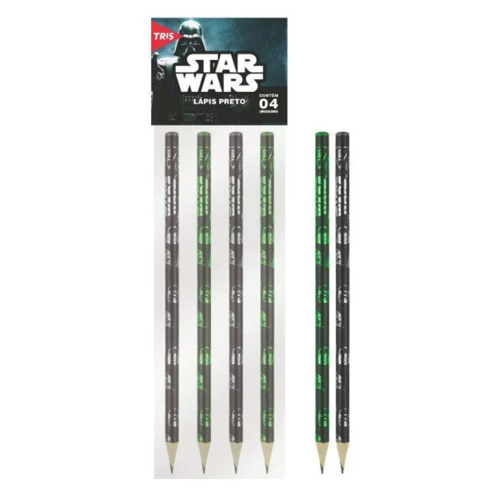 Lápis de Escrever Star Wars – Blister com 4 Unidades | Tris