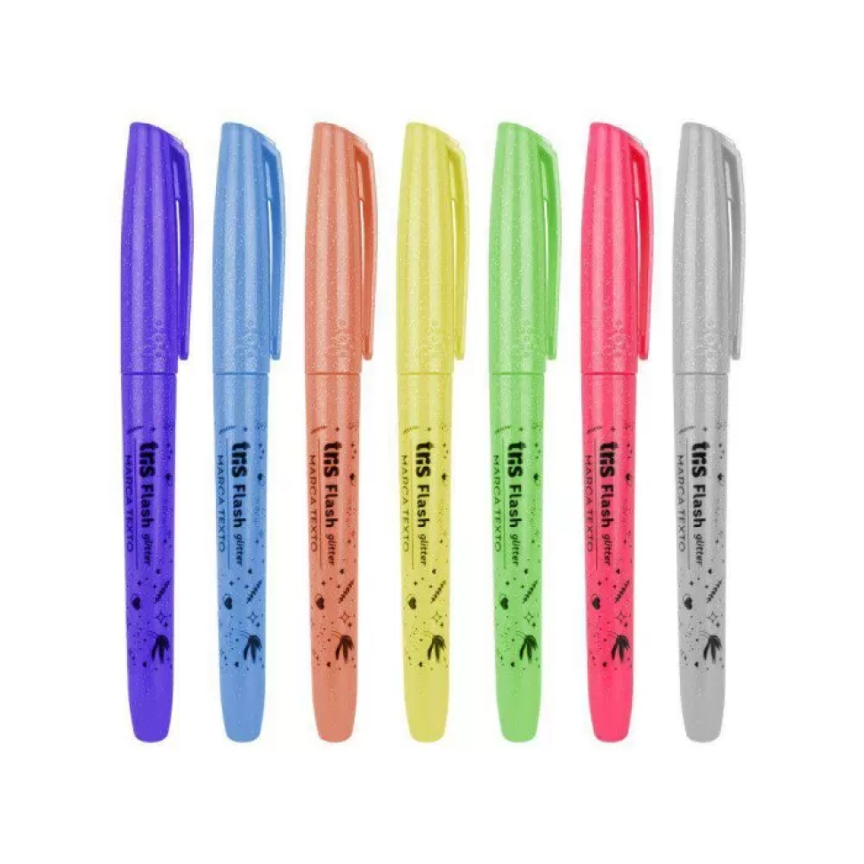 Caneta Marca Texto Holic Flash Glitter – Cores Sortidas | TRIS