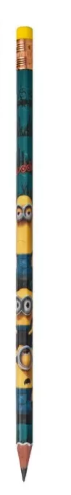 Lápis de Escrever Minions com Borracha – 1 Unidade | Molin