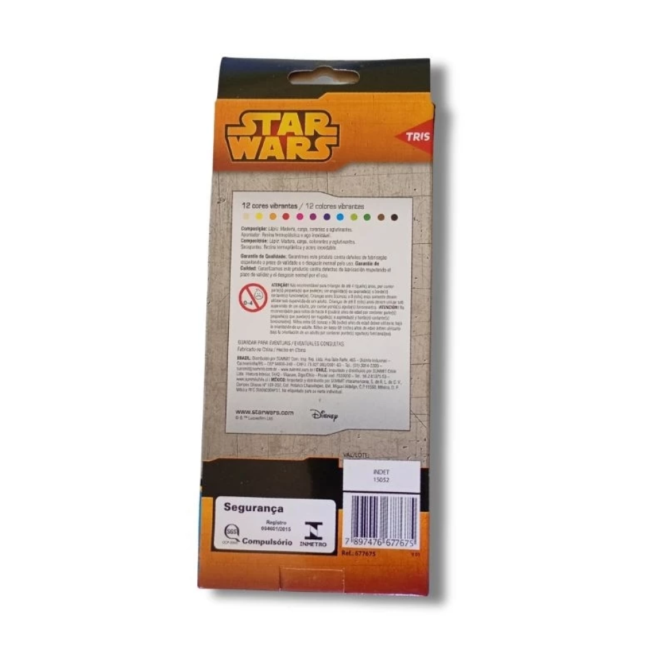 Lápis de Cor 12 Cores + Apontador Star Wars Tris – A Força da Criatividade Está com Você! - #4