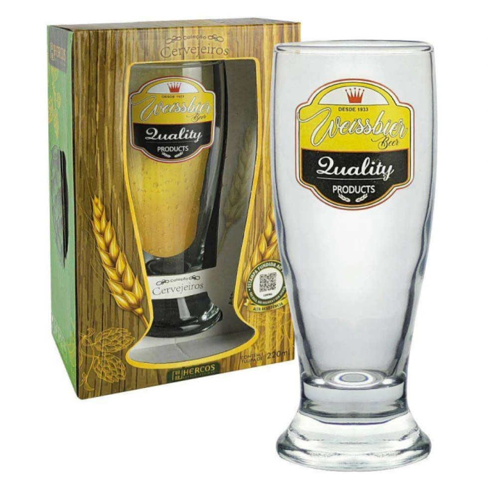 Copo de vidro para chopp 220ml decorado cervejeiros hercos - #5