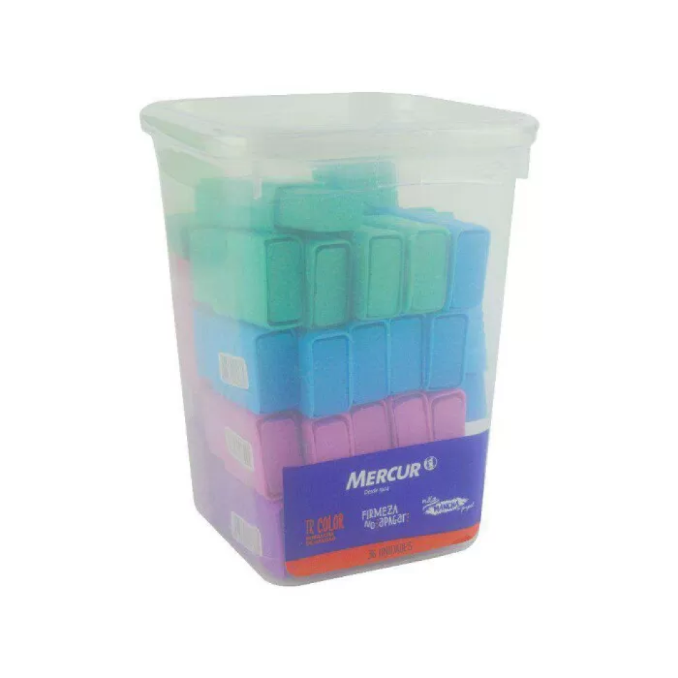Borracha tk com capa plástica colors com 01 unidade Mercur
