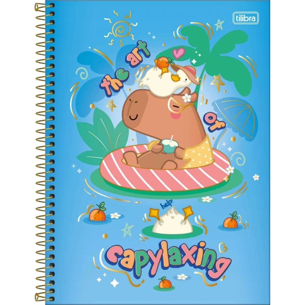 Caderno capa dura 10x1 160 folhas Capivara Club Tilibra - #5