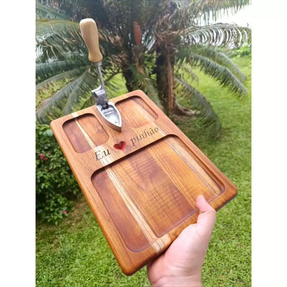 Descascador de Pinhão com Tábua Prático Durável e Ideal para Uso Doméstico - #6