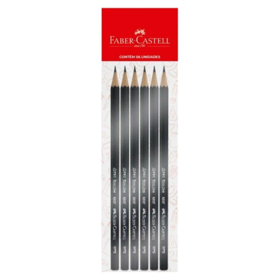 Lápis de Escrever Preto EcoLápis – Blister com 6 Unidades | Faber-Castell
