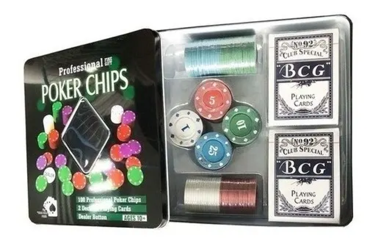 Jogo poker chip 100 fichas 2 baralhos - #4
