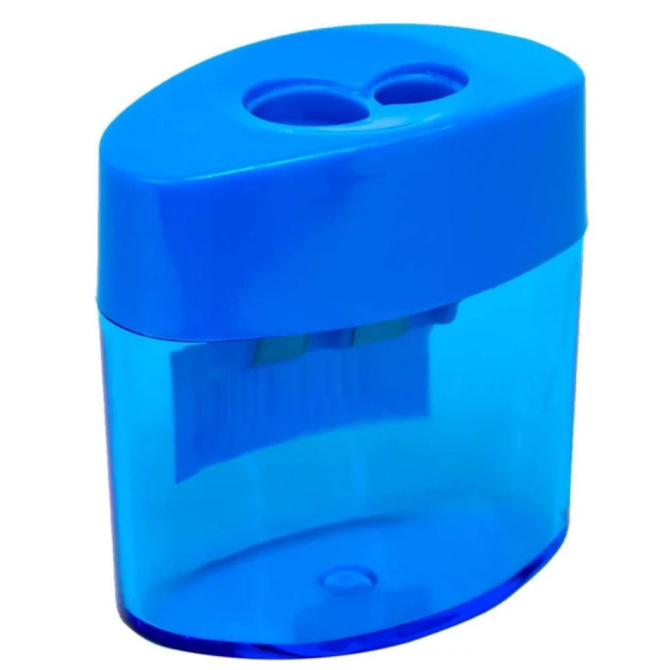 Apontador com depósito 02 furos oval blister