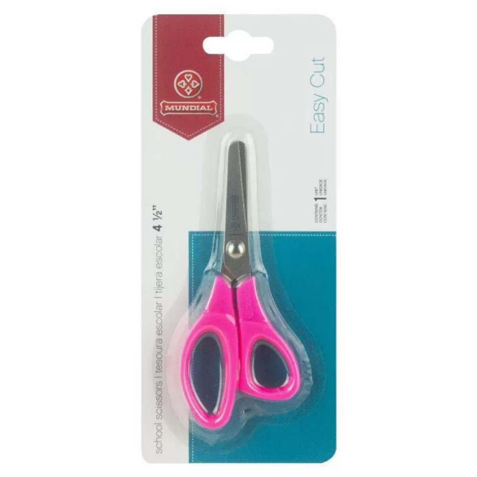 Tesoura Escolar Creative Colorida 11cm Mundial – Azul, Verde e Rosa - #3