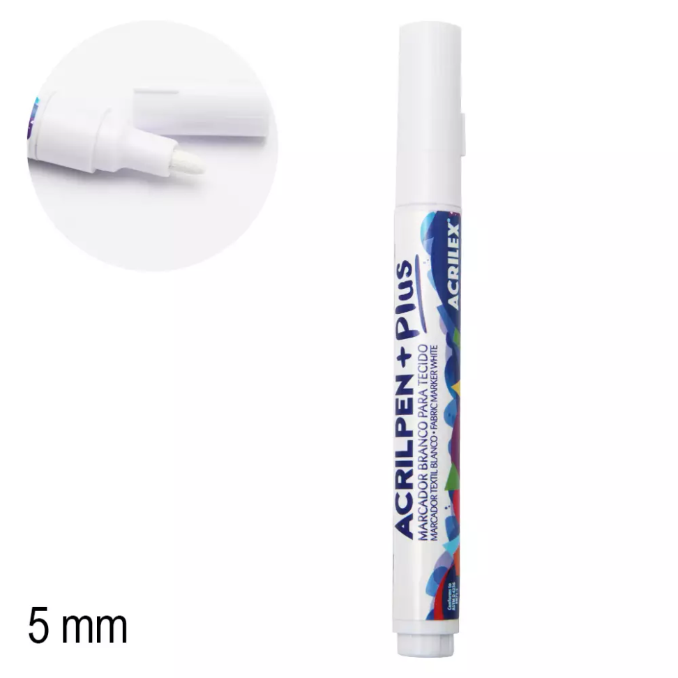 Caneta acrilpen +plus branco Acrilex