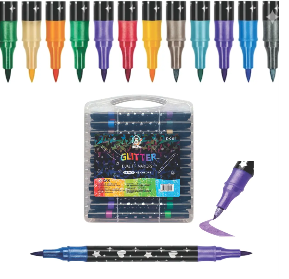 Canetinhas Glitter Touch 24 Canetas Ponta Dupla 48 Cores - #2