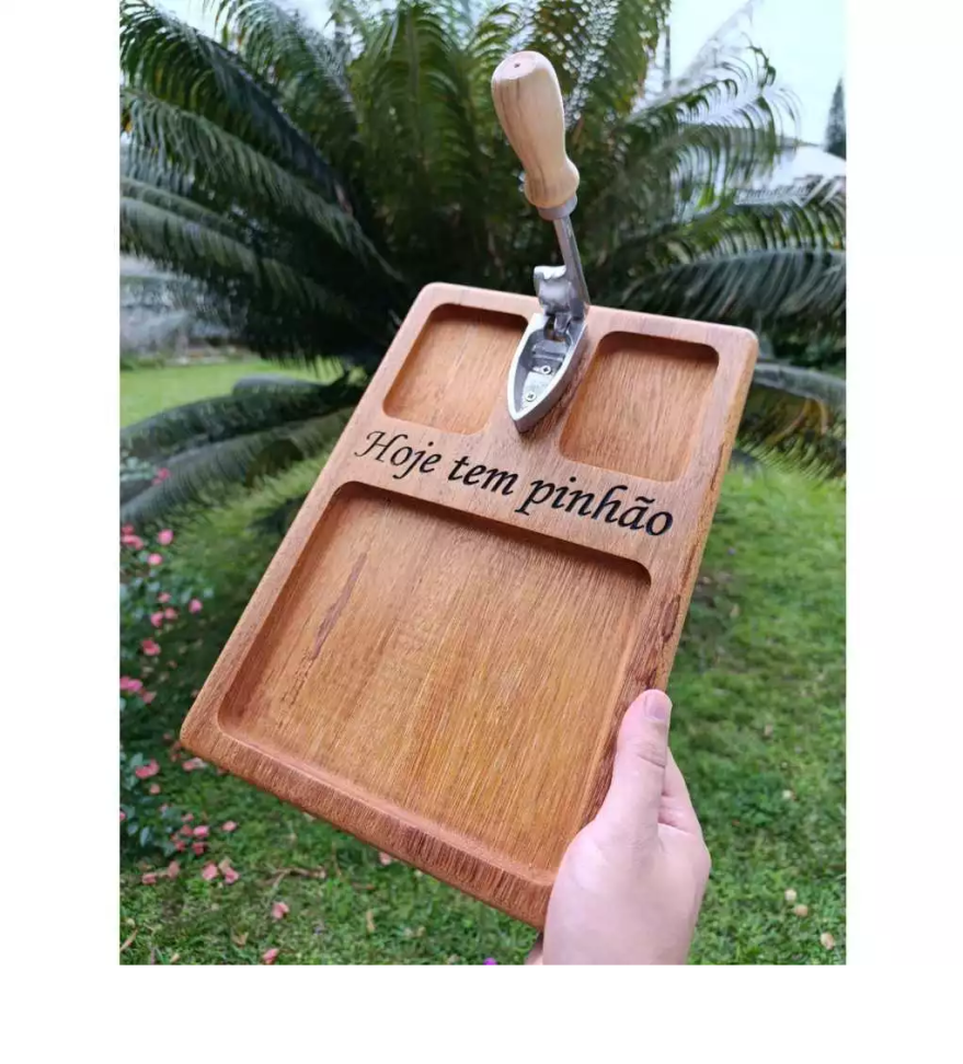 Descascador de Pinhão com Tábua Prático Durável e Ideal para Uso Doméstico - #4