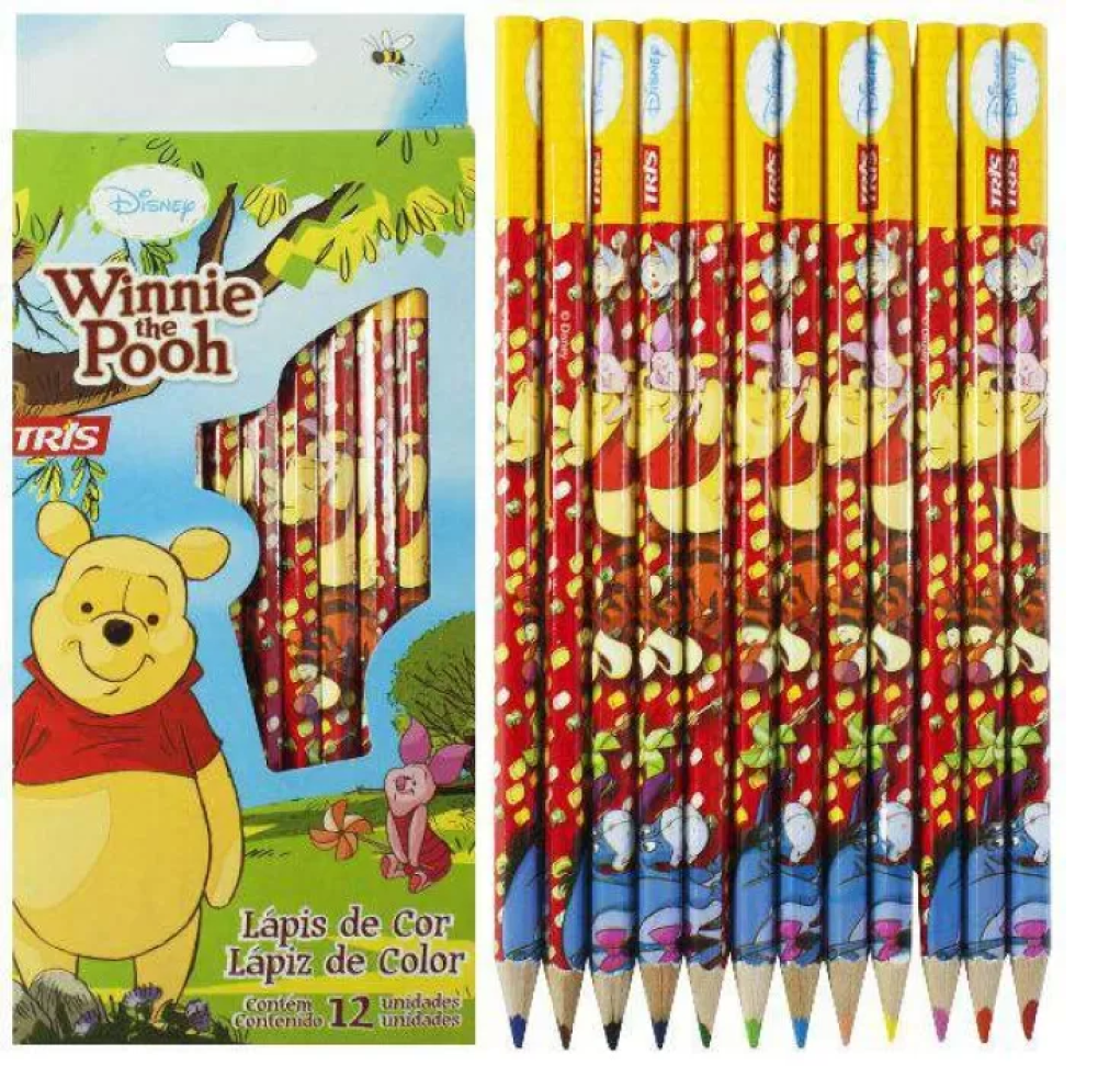 Lápis de cor Pooh com 12 cores Tris