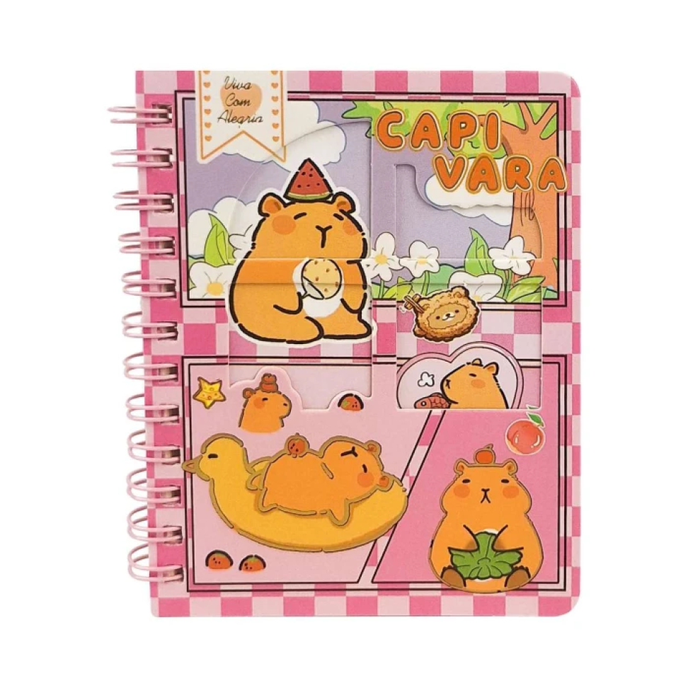 Caderneta capa cartão 8,3x11cm 70fls capivara - #2