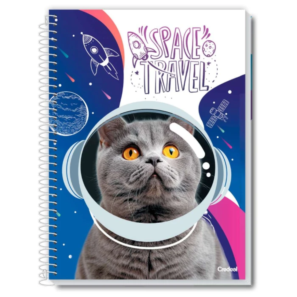 Caderno Capa Dura 01x01 80 folhas e 10x01 160 folhas Mimo Pet Credeal - #4