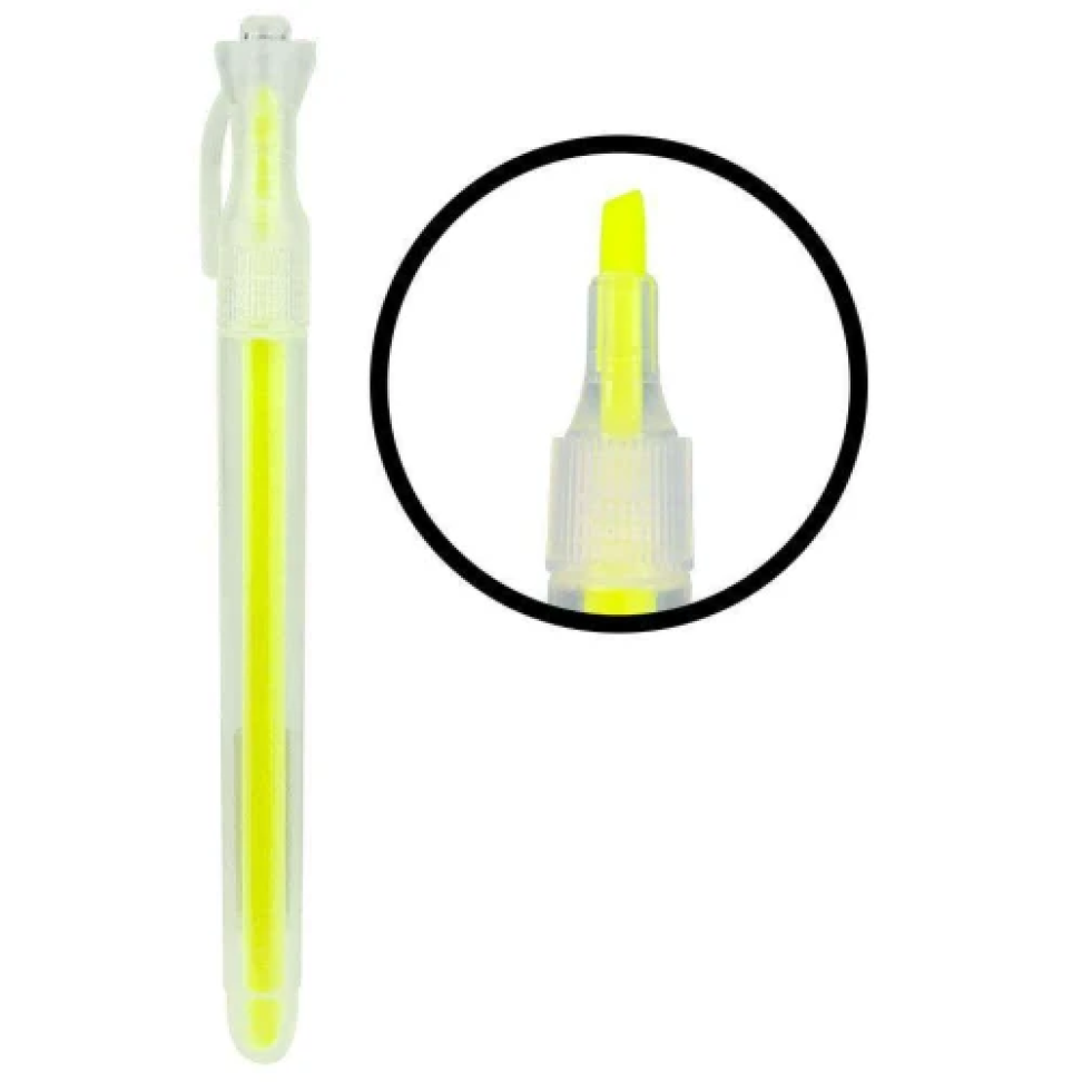 Caneta Marca Texto Transparente BRW – Verde, Rosa, Laranja e Amarelo Fluorescente - #3