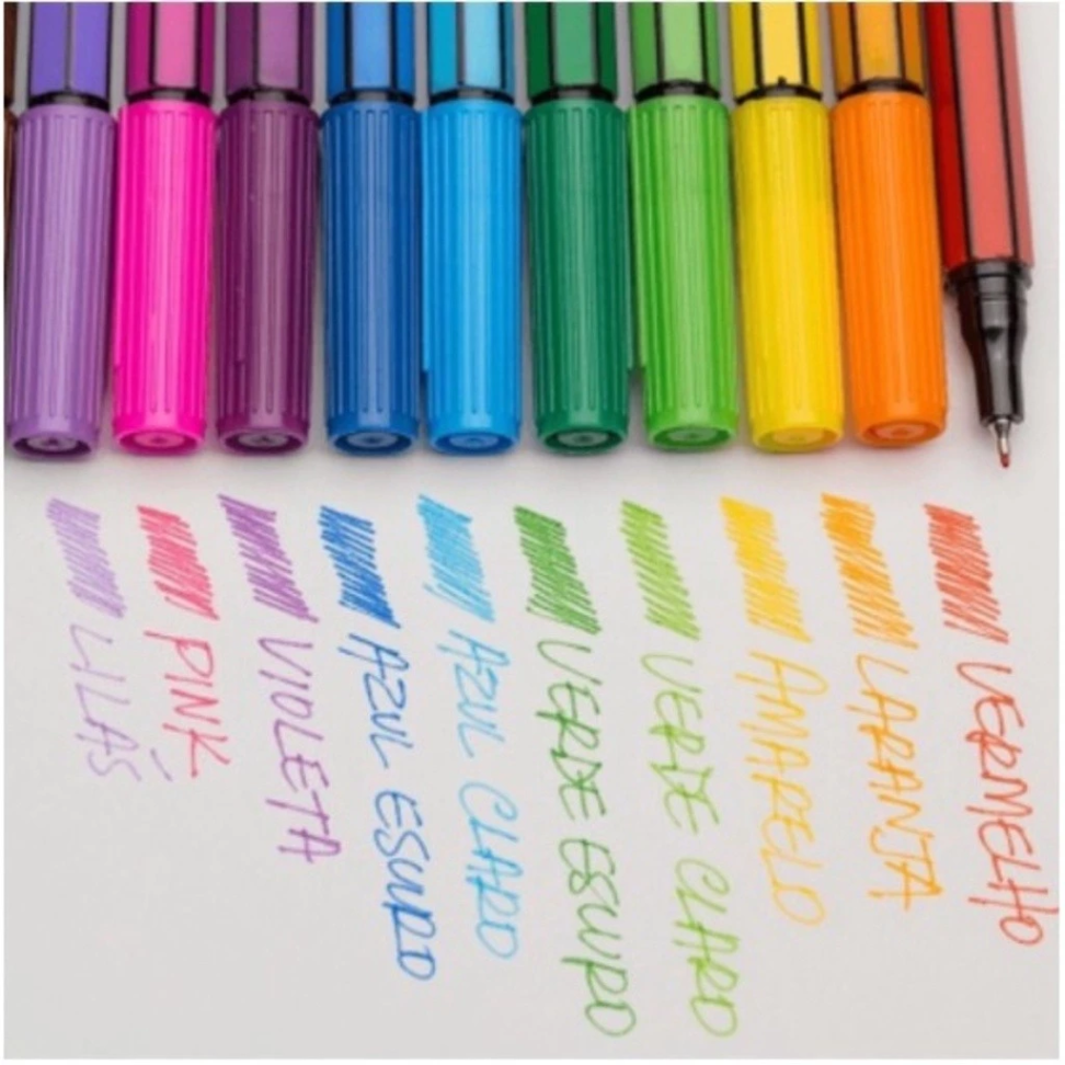 Caneta Fine Plus 0,4 mm – Estojo com 10 Cores Sortidas | Jocar Office - #4