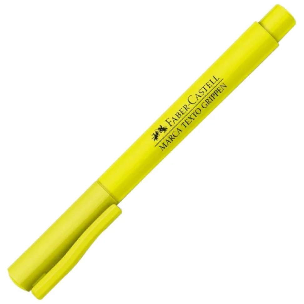 Caneta marca texto amarelo, laranja,rosa e verde Faber Castell