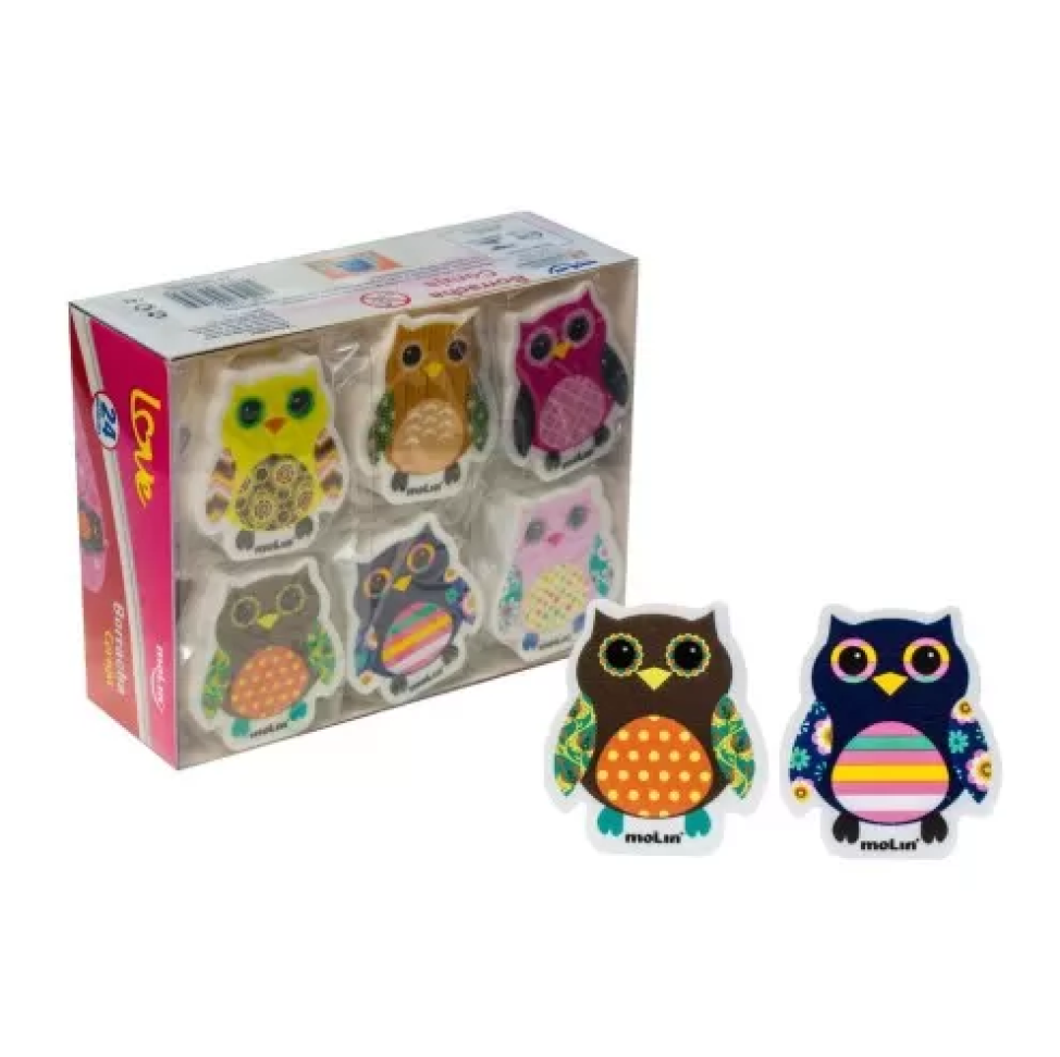 Borracha coruja love com 01 unidade Molin