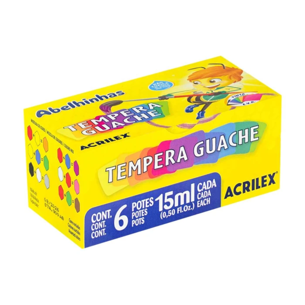 Tinta Guache – Estojo com 6 Cores - #3