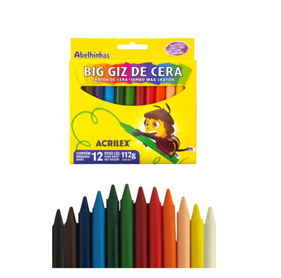 Gizão de cera com 12 cores Acrilex - #3