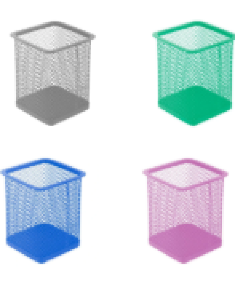 Porta Canetas de Metal Aramado Quadrado 9,5 x 8 cm Tokyo Design – Cores Sortidas