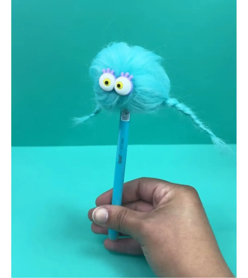 Caneta esferográfica 0,7 gel apagável crazy fluffles - #6