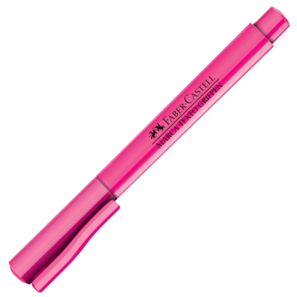 Caneta marca texto amarelo, laranja,rosa e verde Faber Castell - #4