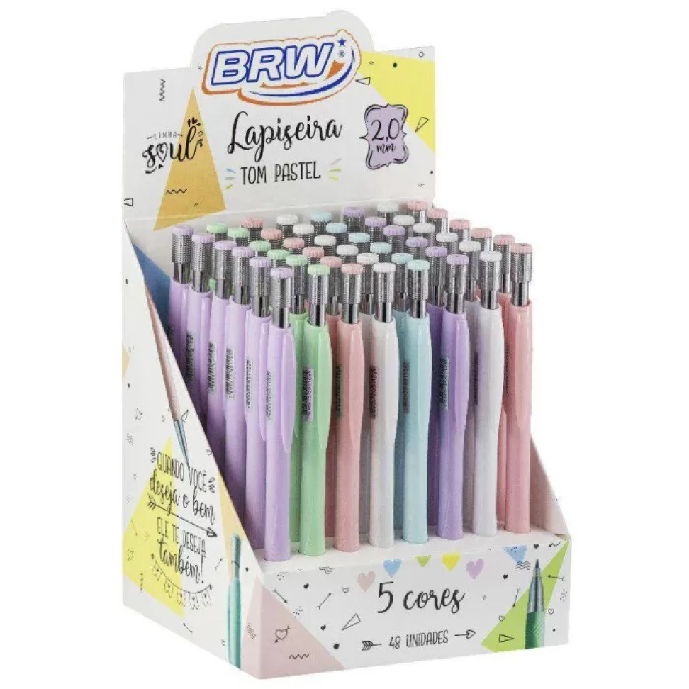 Lapiseira Técnica 2,0 mm Tons Pastéis – 1 Unidade | BRW