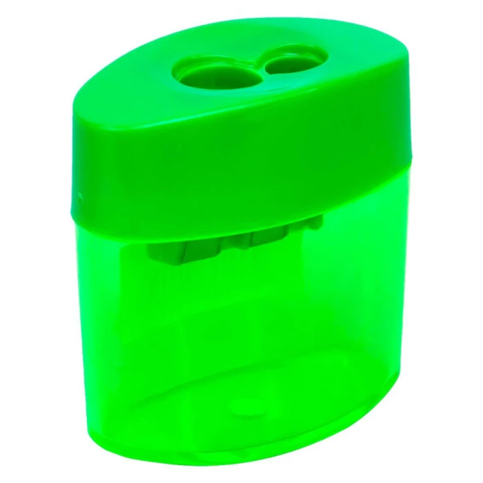 Apontador com depósito 02 furos oval blister - #5