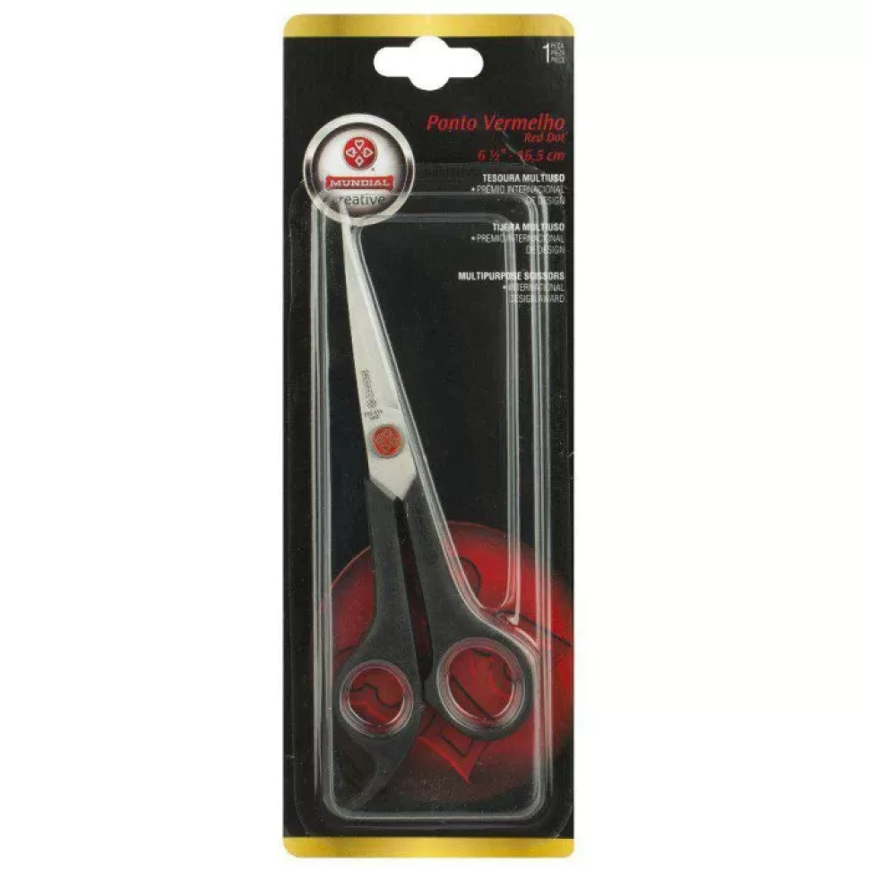 Tesoura multiuso 6 1/2" 16,5cm ponta fina 693/6N Mundial