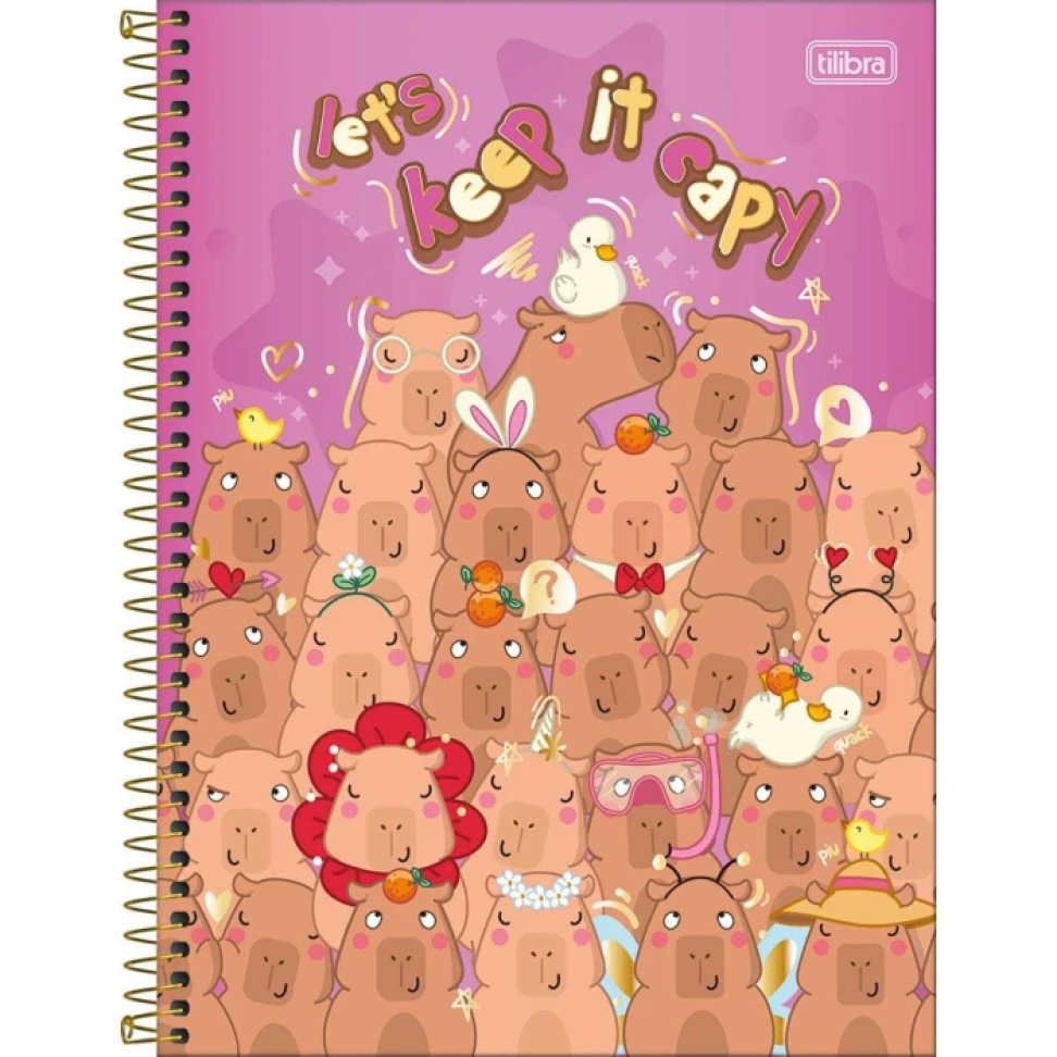 Caderno capa dura 01x1 80 folhas Capivara Club Tilibra - #4