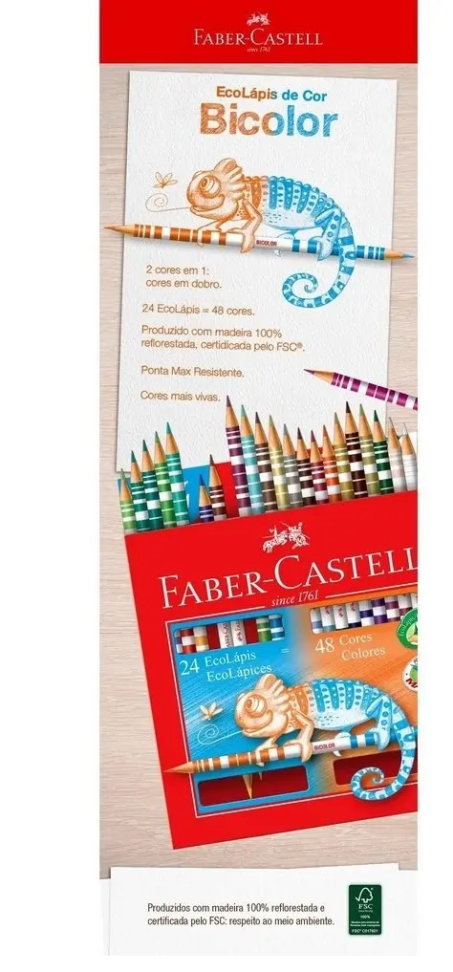 Lápis de Cor Bicolor Faber-Castell 24/48 Cores – Mais Cores, Mais Criatividade em Menos Espaço! - #3