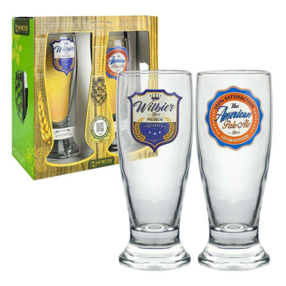 CONJUNTO COPO VIDRO TULIPA CERVEJEIROS 220ML C/2PCS HERCOS(V) - #3