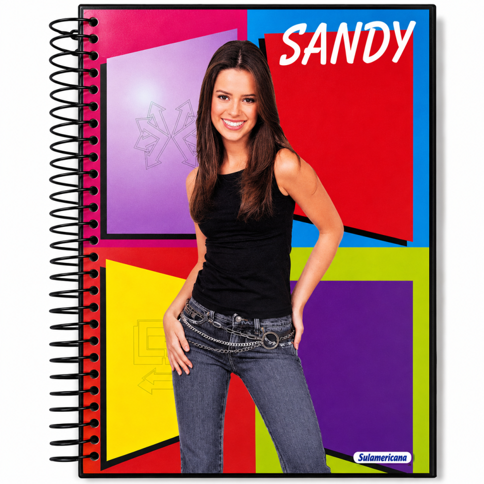 Caderno Sandy e Junior oficial - SULAMERICANA (modelo COM velcro) - #4