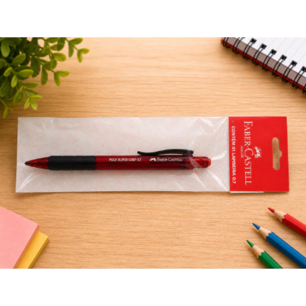 Lapiseira Faber Castell 0.7 Poly Super Grip Original - Antiga ( Colecionador )