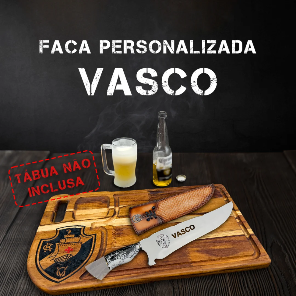 Faca Churrasco Personalizada 10 Pol Aço Inox do seu Time - #3