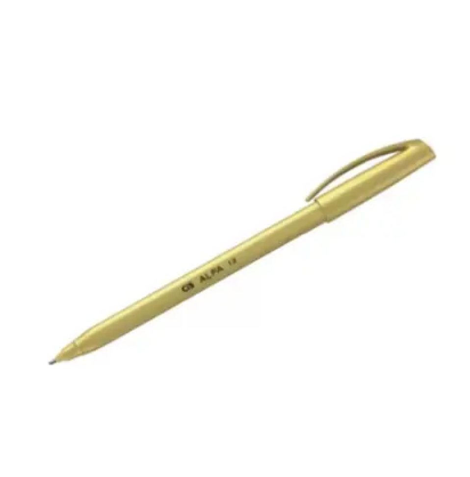 Caneta Esferográfica Alfa 1,0mm Dourada CIS