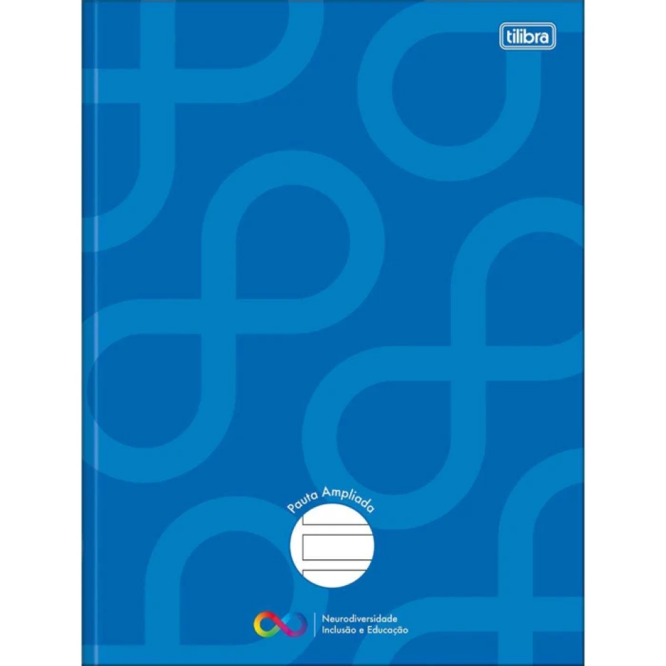 Caderno de caligrafia capa dura 40 folhas pauta ampliada para autismo Tilibra