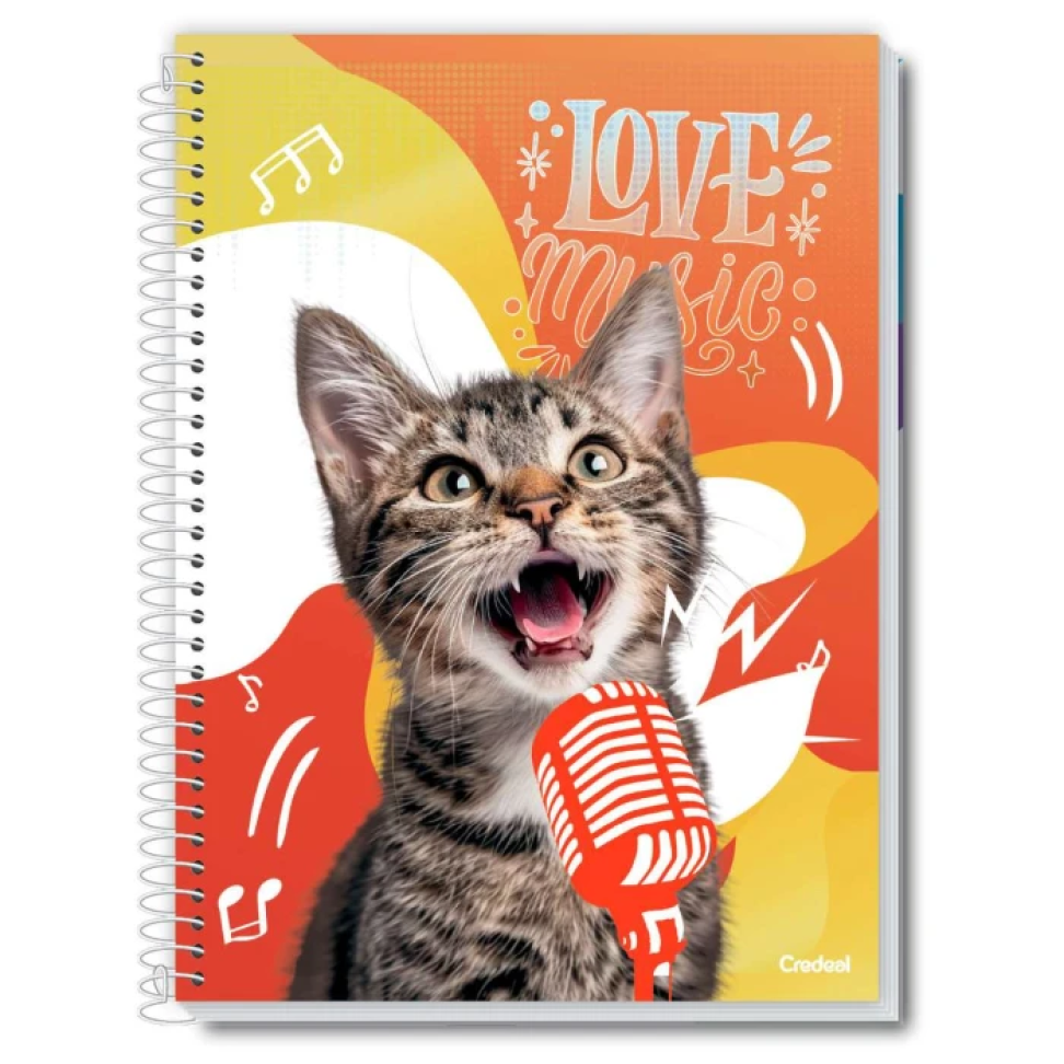 Caderno Capa Dura 01x01 80 folhas e 10x01 160 folhas Mimo Pet Credeal - #6