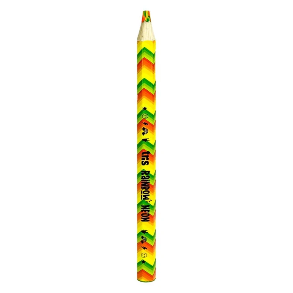 Lápis de cor jumbo rainbow neon 01 unidade Tris