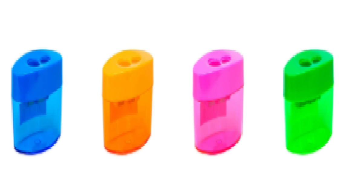 Apontador com depósito 02 furos oval blister