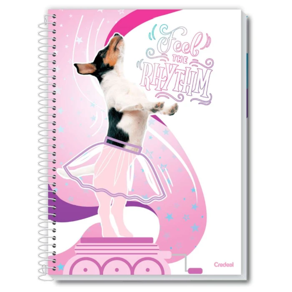 Caderno Capa Dura 01x01 80 folhas e 10x01 160 folhas Mimo Pet Credeal - #5