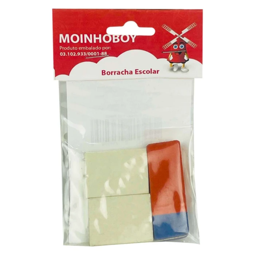 Borracha branca 40 com 02 unidades + 01 unidade prima blister Mercur