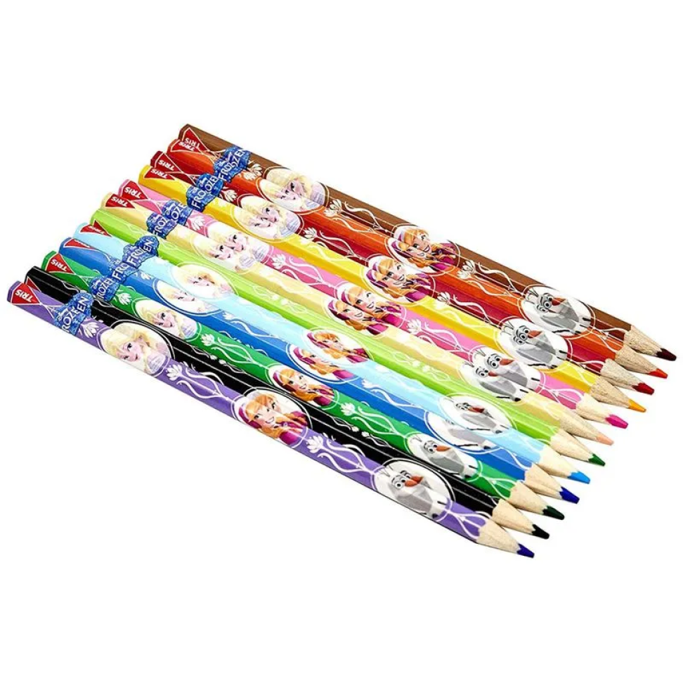 Lápis de cor disney Frozen com 12 cores + apontador Tris